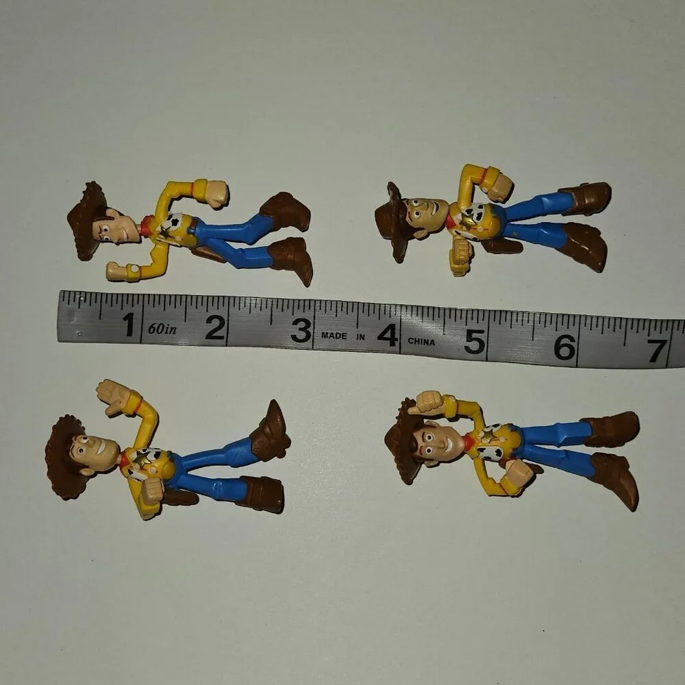 4 Disney Toy Story Woody Cowboy Figures Lot Cake Topper Small 3